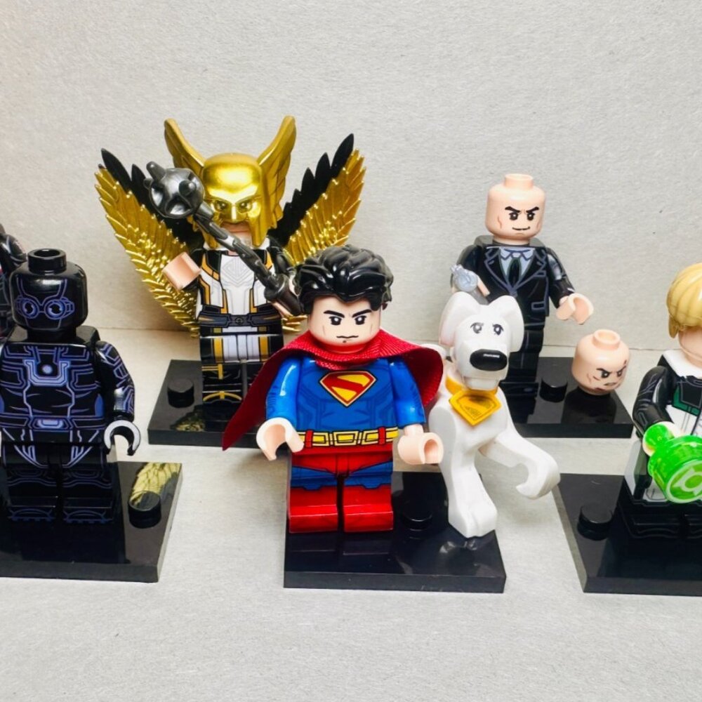 Custom Printed MOC DC Justice League Superman Minifigures 6 Pack